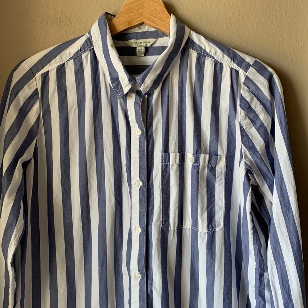 LUCKY BRAND Striped Long Sleeve Button Down Shirt